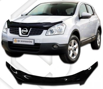 Дефлектор капота CA-Plastiс Nissan (Нисан) Qashqai (Кашкай)  1 (2007-2010) 1 дорестайлинг