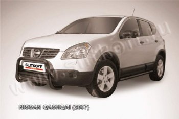 14 849 р. Кенгурятник d57 низкий Nissan Qashqai 1 дорестайлинг (2007-2010) (Цвет: серебристый)  с доставкой в г. Тамбов. Увеличить фотографию 1