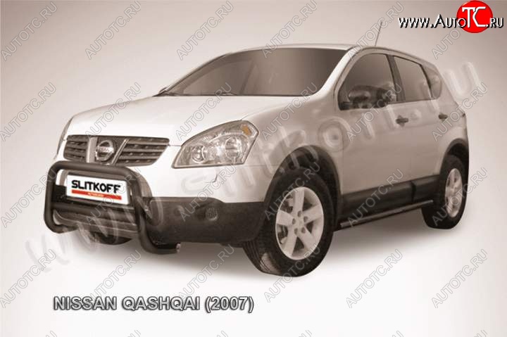 14 849 р. Кенгурятник d57 низкий Nissan Qashqai 1 дорестайлинг (2007-2010) (Цвет: серебристый)  с доставкой в г. Тамбов