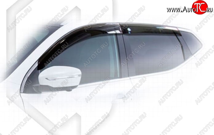 2 079 р. Дефлектора окон CA-Plastic  Nissan Qashqai  2 (2013-2019) J11 дорестайлинг (Classic полупрозрачный)  с доставкой в г. Тамбов