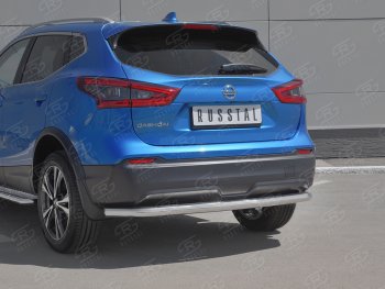 11 449 р. Защита заднего бампера (Ø63 мм, нержавейка) Russtal Nissan Qashqai 2 J11 рестайлинг (2017-2022)  с доставкой в г. Тамбов. Увеличить фотографию 2