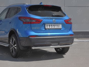 10 949 р. Защита заднего бампера (Ø63 мм, нержавейка) Russtal Nissan Qashqai 2 J11 рестайлинг (2017-2022)  с доставкой в г. Тамбов. Увеличить фотографию 2