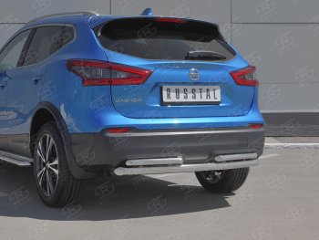 12 999 р. Защита заднего бампера (Ø63/42 мм, нержавейка) Russtal Nissan Qashqai 2 J11 рестайлинг (2017-2022)  с доставкой в г. Тамбов. Увеличить фотографию 2