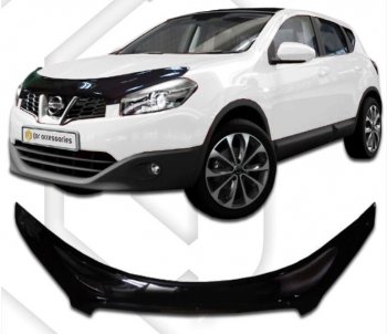 Дефлектор капота CA-Plastiс exclusive Nissan Qashqai +2 1 J10 рестайлинг (2010-2014)