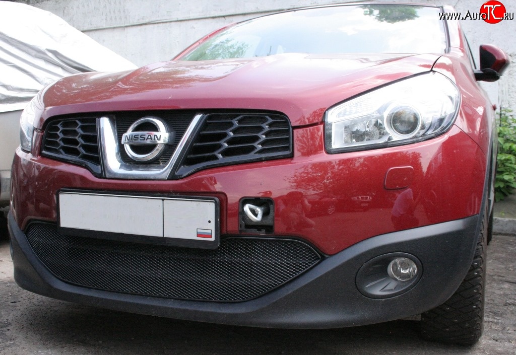 2 349 р. Сетка на бампер Novline Nissan Qashqai 1 J10 рестайлинг (2010-2013)  с доставкой в г. Тамбов