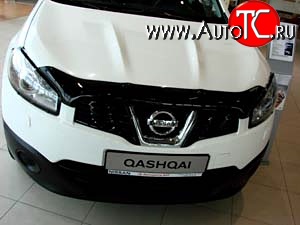 2 799 р. Дефлектор капота NovLine Nissan Qashqai 1 J10 рестайлинг (2010-2013)  с доставкой в г. Тамбов