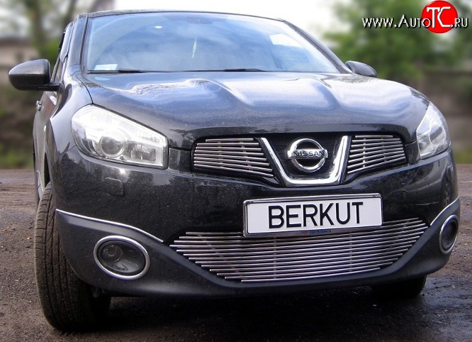 4 399 р. Декоративная вставка решетки радиатора Berkut Nissan Qashqai 1 J10 рестайлинг (2010-2013)  с доставкой в г. Тамбов