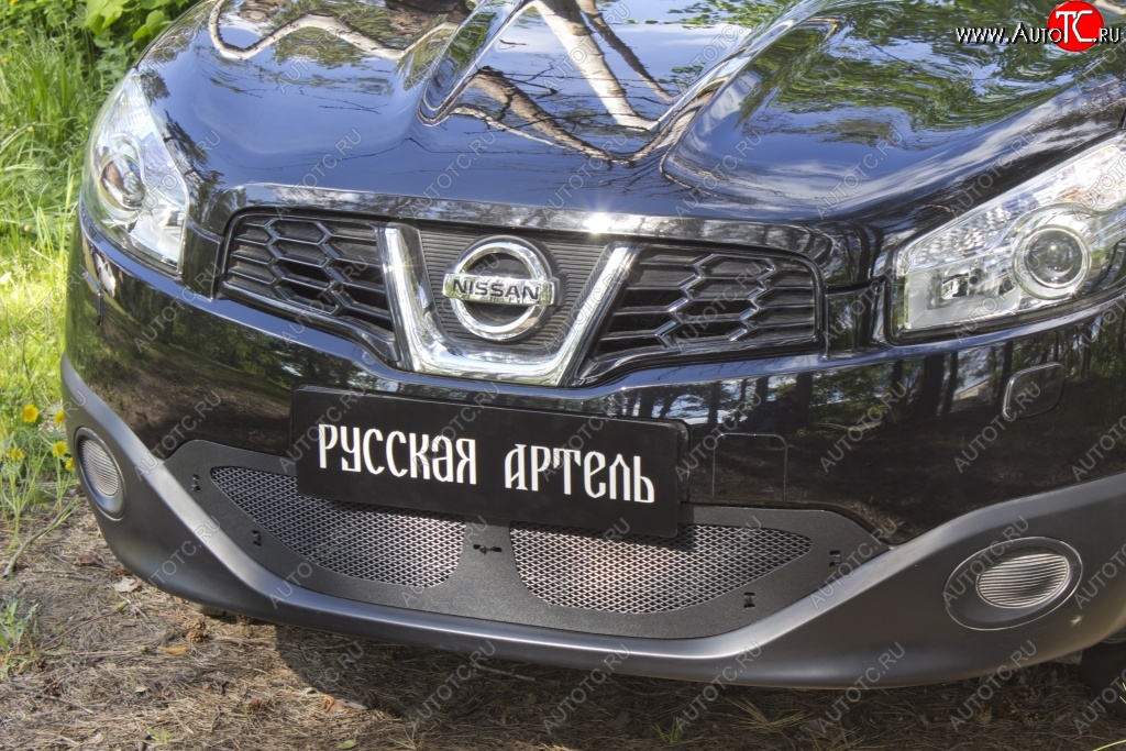 2 099 р. Защитная сетка решетки переднего бампера РА  Nissan Qashqai  1 (2010-2013) J10 рестайлинг  с доставкой в г. Тамбов