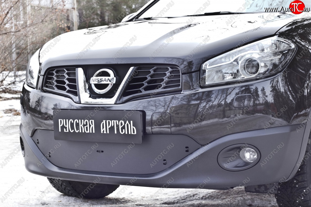 1 369 р. Зимняя заглушка решетки переднего бампера РА Nissan Qashqai 1 J10 рестайлинг (2010-2013)  с доставкой в г. Тамбов