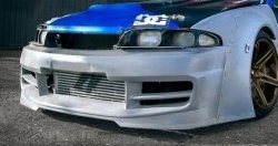 24 599 р. Передний бампер Rocket Banny Nissan Skyline R33 (1993-1998) (Неокрашенный)  с доставкой в г. Тамбов. Увеличить фотографию 2