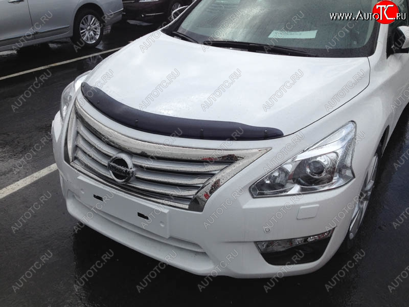 2 699 р. Дефлектор капота SIM Nissan Teana 3 L33 дорестайлинг (2014-2020)  с доставкой в г. Тамбов