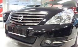 1 469 р. Сетка на бампер Russtal (черная) Nissan Teana 2 J32 дорестайлинг (2008-2011)  с доставкой в г. Тамбов. Увеличить фотографию 1