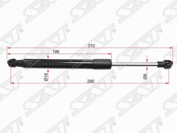 Газовый упор крышки багажника SAT Nissan Teana 2 J32 дорестайлинг (2008-2011)