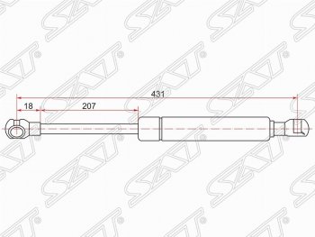 839 р. Газовый упор капота SAT  Nissan Teana  1 J31 (2003-2005) дорестайлинг  с доставкой в г. Тамбов. Увеличить фотографию 1