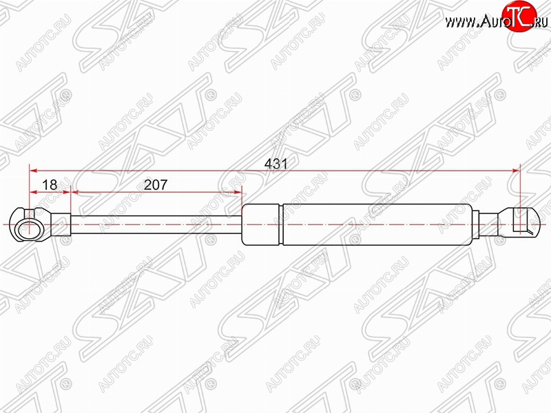 839 р. Газовый упор капота SAT  Nissan Teana  1 J31 (2003-2005) дорестайлинг  с доставкой в г. Тамбов