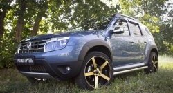 6 249 р. Накладки колесных арок RA (короткие, комплект) Renault Duster HS дорестайлинг (2010-2015) (Поверхность шагрень)  с доставкой в г. Тамбов. Увеличить фотографию 3