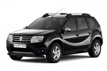 Защита порогов вогнутая из трубы Ø63 Petroil Tuning Renault Duster HS рестайлинг (2015-2021)