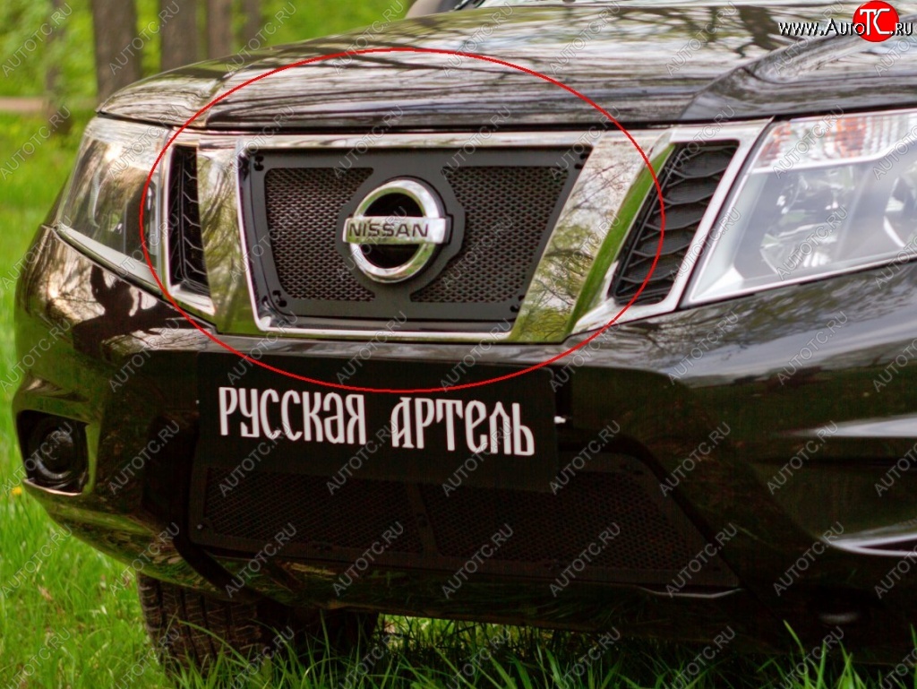 1 199 р. Защитная сетка решетки радиатора РА  Nissan Terrano  D10 (2013-2022) дорестайлинг, рестайлинг  с доставкой в г. Тамбов