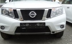 1 469 р. Нижняя сетка на бампер Russtal (черная) Nissan Terrano D10 рестайлинг (2016-2022)  с доставкой в г. Тамбов. Увеличить фотографию 2