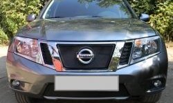 1 469 р. Нижняя сетка на бампер Russtal (черная) Nissan Terrano D10 рестайлинг (2016-2022)  с доставкой в г. Тамбов. Увеличить фотографию 4