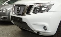 1 539 р. Нижняя сетка на бампер Russtal (хром) Nissan Terrano D10 рестайлинг (2016-2022)  с доставкой в г. Тамбов. Увеличить фотографию 2