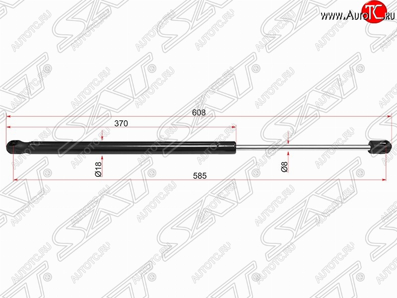 729 р. Газовый упор капота SAT  Nissan Terrano  D10 (2013-2022), Renault Duster  HS (2010-2021)  с доставкой в г. Тамбов