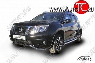 10 349 р. Защита переднего бампера Arbori (волна, нержавейка, 1 труба d57 mm). Nissan Terrano D10 рестайлинг (2016-2022)  с доставкой в г. Тамбов