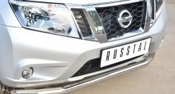 9 249 р. Одинарная защита переднего бампера диаметром 63 мм Russtal Nissan Terrano D10 рестайлинг (2016-2022)  с доставкой в г. Тамбов. Увеличить фотографию 2