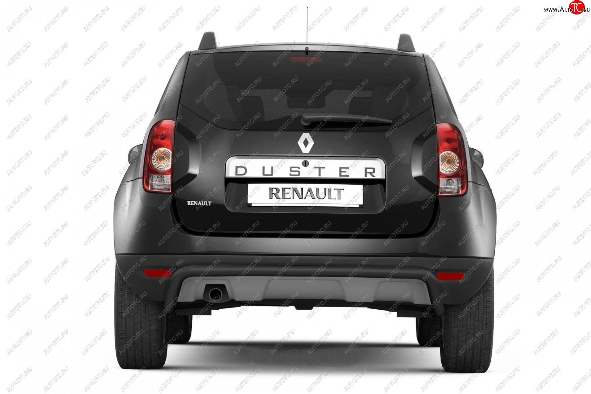 4 299 р. Защита заднего бампера Petroil Tuning (d51) Renault Duster HS дорестайлинг (2010-2015) (Сталь с полимерным покрытием, цвет: Серебристый (Искра))  с доставкой в г. Тамбов