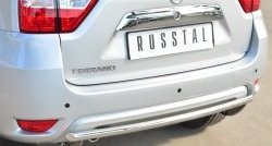 11 449 р. Одинарная защита заднего бампера из трубы диаметром 42 мм SLITKOFF Nissan Terrano D10 дорестайлинг (2013-2016)  с доставкой в г. Тамбов. Увеличить фотографию 2