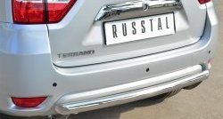 12 699 р. Одинарная защита заднего бампера из трубы диаметром 63 мм SLITKOFF Nissan Terrano D10 дорестайлинг (2013-2016)  с доставкой в г. Тамбов. Увеличить фотографию 2