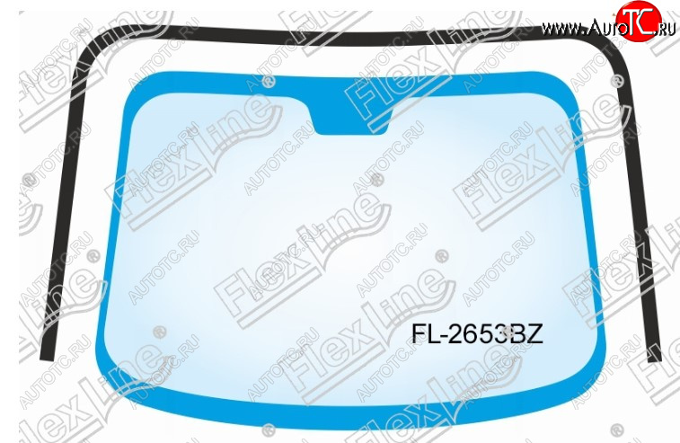 2 599 р. Молдинг лобового стекла FlexLine Nissan Tiida 1 седан C11 рестайлинг (2010-2014)  с доставкой в г. Тамбов