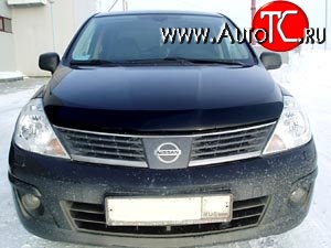 4 599 р. Дефлектор капота NovLine Nissan Tiida 1 хэтчбэк C11 дорестайлинг, Япония (2004-2007)  с доставкой в г. Тамбов