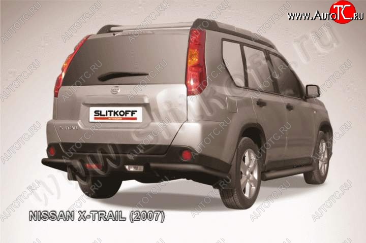 5 599 р. Уголки d57  Nissan X-trail  2 T31 (2007-2011) дорестайлинг (Цвет: серебристый)  с доставкой в г. Тамбов