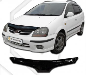 Дефлектор капота CA-Plastic Nissan (Нисан) Tino (Тино) (1998-2003) V10 доресталийнг