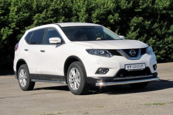 25 699 р. Защита порогов вогнутая из трубы Ø63 Petroil Tuning  Nissan X-trail  3 T32 (2013-2022) дорестайлинг, рестайлинг (Нержавеющая полированная сталь)  с доставкой в г. Тамбов. Увеличить фотографию 3