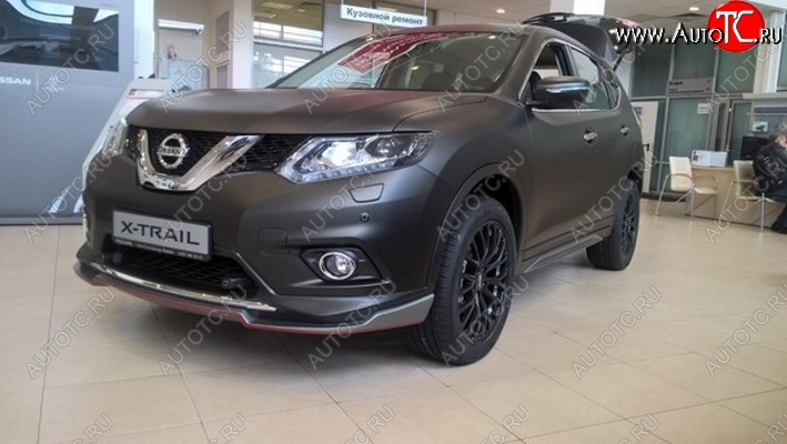 6 249 р. Накладка на передний бампер АвтоКрат  Nissan X-trail  3 T32 (2017-2022) рестайлинг (Неокрашенная)  с доставкой в г. Тамбов