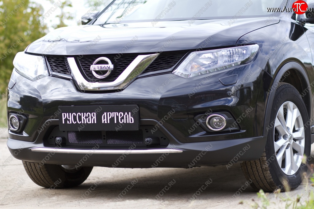 1 789 р. Защитная сетка решетки переднего бампера РА Nissan X-trail 3 T32 рестайлинг (2017-2022)  с доставкой в г. Тамбов