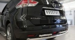 9 999 р. Защита заднего бампера (Ø63 и 42 мм, уголки, нержавейка) Russtal Nissan X-trail 3 T32 рестайлинг (2017-2022)  с доставкой в г. Тамбов. Увеличить фотографию 2