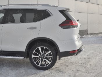 10 399 р. Защита заднего бампера (Ø42 мм волна, нержавейка) Russtal Nissan X-trail 3 T32 рестайлинг (2017-2022)  с доставкой в г. Тамбов. Увеличить фотографию 3