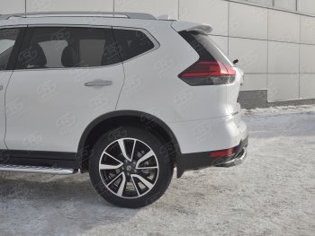 7 899 р. Защита заднего бампера (Ø63 мм, нержавейка) Russtal Nissan X-trail 3 T32 рестайлинг (2017-2022)  с доставкой в г. Тамбов. Увеличить фотографию 3