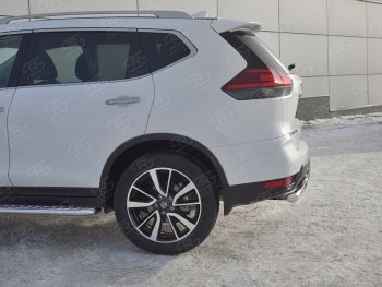 20 899 р. Защита заднего бампера (Ø63 и 42 мм , нержавейка) RUSSTAL Nissan X-trail 3 T32 рестайлинг (2017-2022)  с доставкой в г. Тамбов. Увеличить фотографию 3