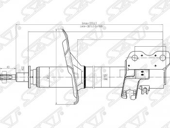 3 199 р. Правый амортизатор передний SAT Nissan X-trail 1 T30 дорестайлинг (2000-2003)  с доставкой в г. Тамбов. Увеличить фотографию 1