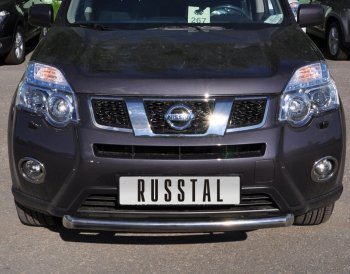 13 549 р. Защита переднего бампера (Ø76 мм, нержавейка) Russtal Nissan X-trail 2 T31 рестайлинг (2010-2015)  с доставкой в г. Тамбов. Увеличить фотографию 2