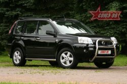 Защита переднего бампера Souz-96 (d60) Nissan X-trail 1 T30 дорестайлинг (2000-2003)