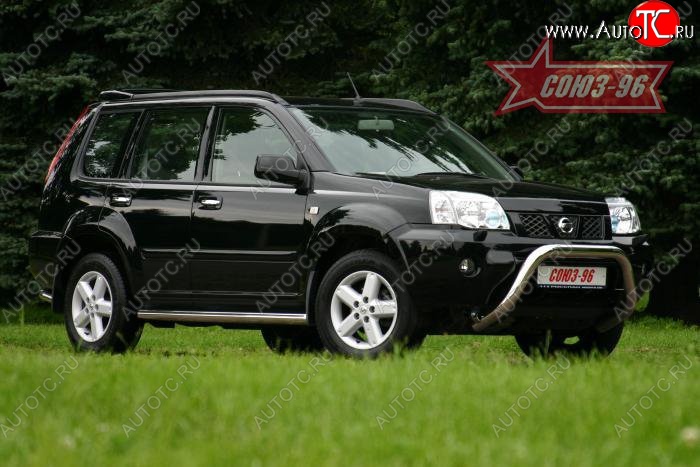 18 224 р. Защита переднего бампера Souz-96 (d76) Nissan X-trail 1 T30 дорестайлинг (2000-2003)  с доставкой в г. Тамбов