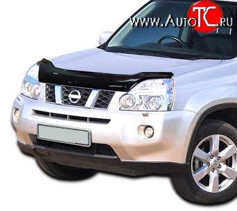 2 879 р. Дефлектор капота NovLine Nissan X-trail 2 T31 дорестайлинг (2007-2011)  с доставкой в г. Тамбов