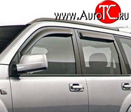 3 199 р. Дефлекторы окон (ветровики) Novline 4 шт Nissan X-trail 2 T31 дорестайлинг (2007-2011)  с доставкой в г. Тамбов