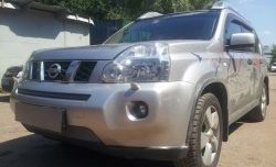 1 299 р. Сетка в решетку радиатора Russtal Nissan X-trail 2 T31 дорестайлинг (2007-2011) (хром)  с доставкой в г. Тамбов. Увеличить фотографию 1