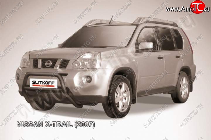 16 899 р. Кенгурятник d57 низкий  Nissan X-trail  2 T31 (2007-2011) дорестайлинг (Цвет: серебристый)  с доставкой в г. Тамбов